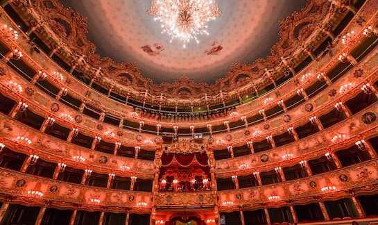 La Fenice Opera House interior in Venice