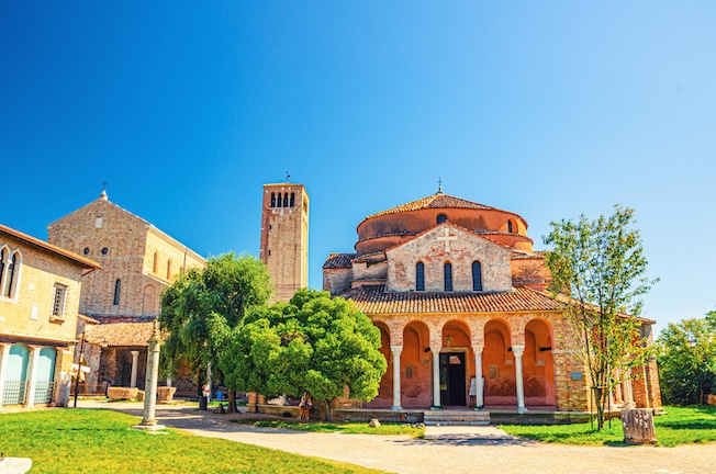 Torcello island landscape in the Venice lagoon
